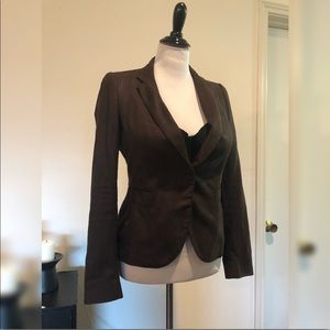 Brown suede boss lady blazer